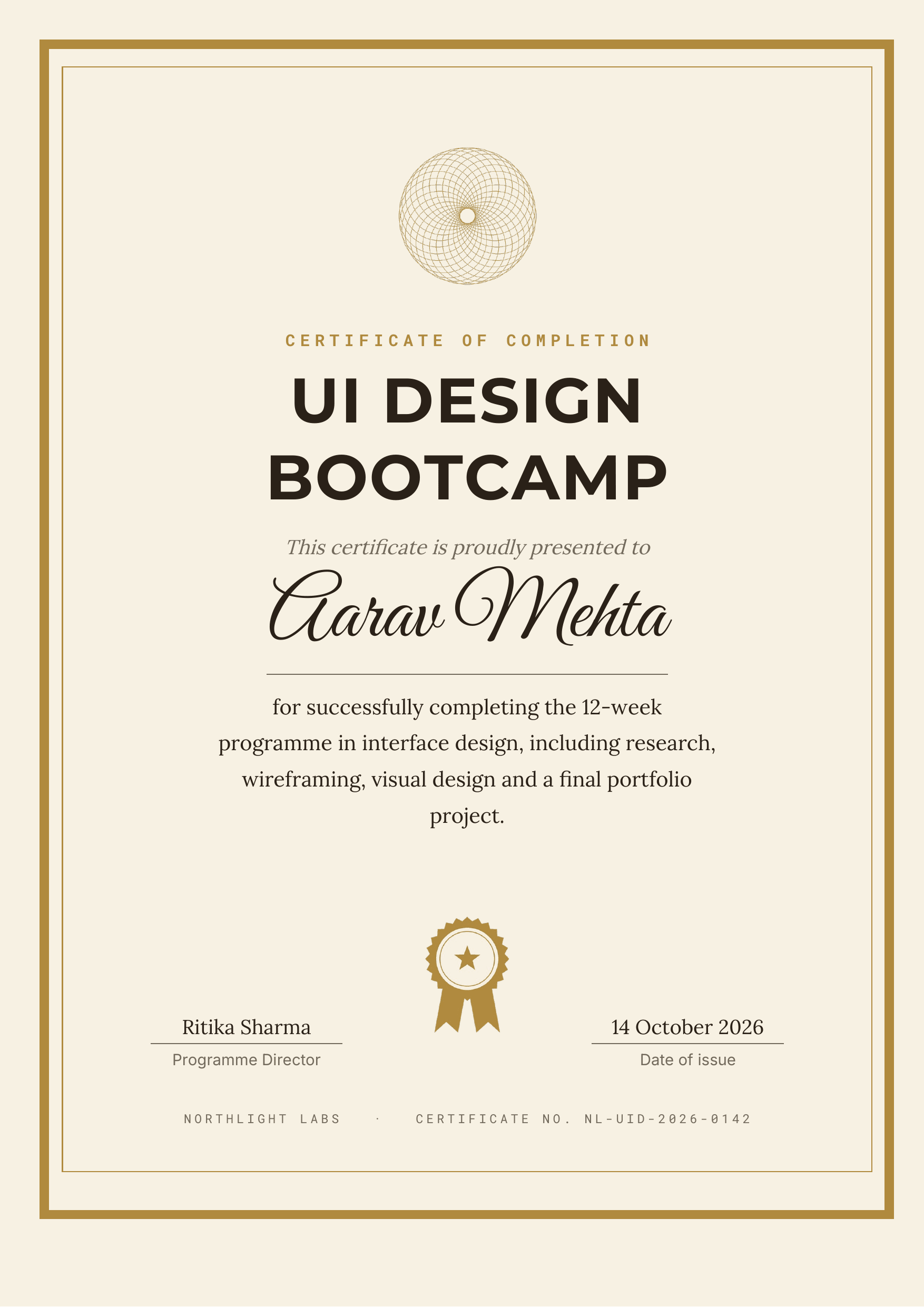 UI Design Bootcamp — page preview