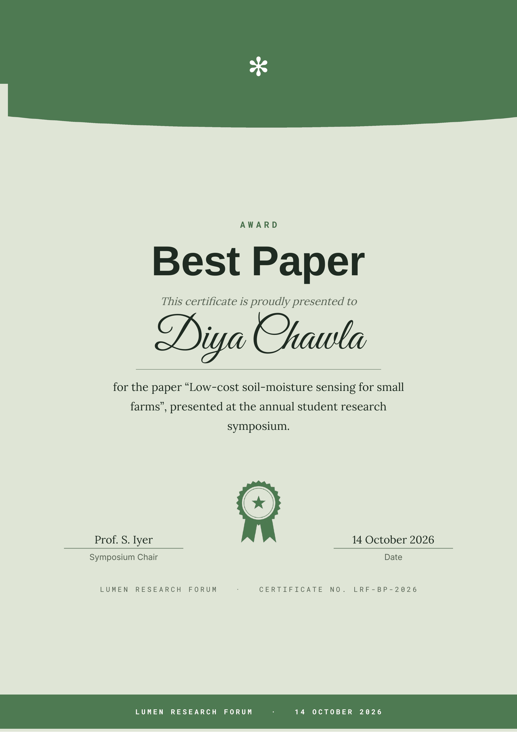 Best Paper — page preview