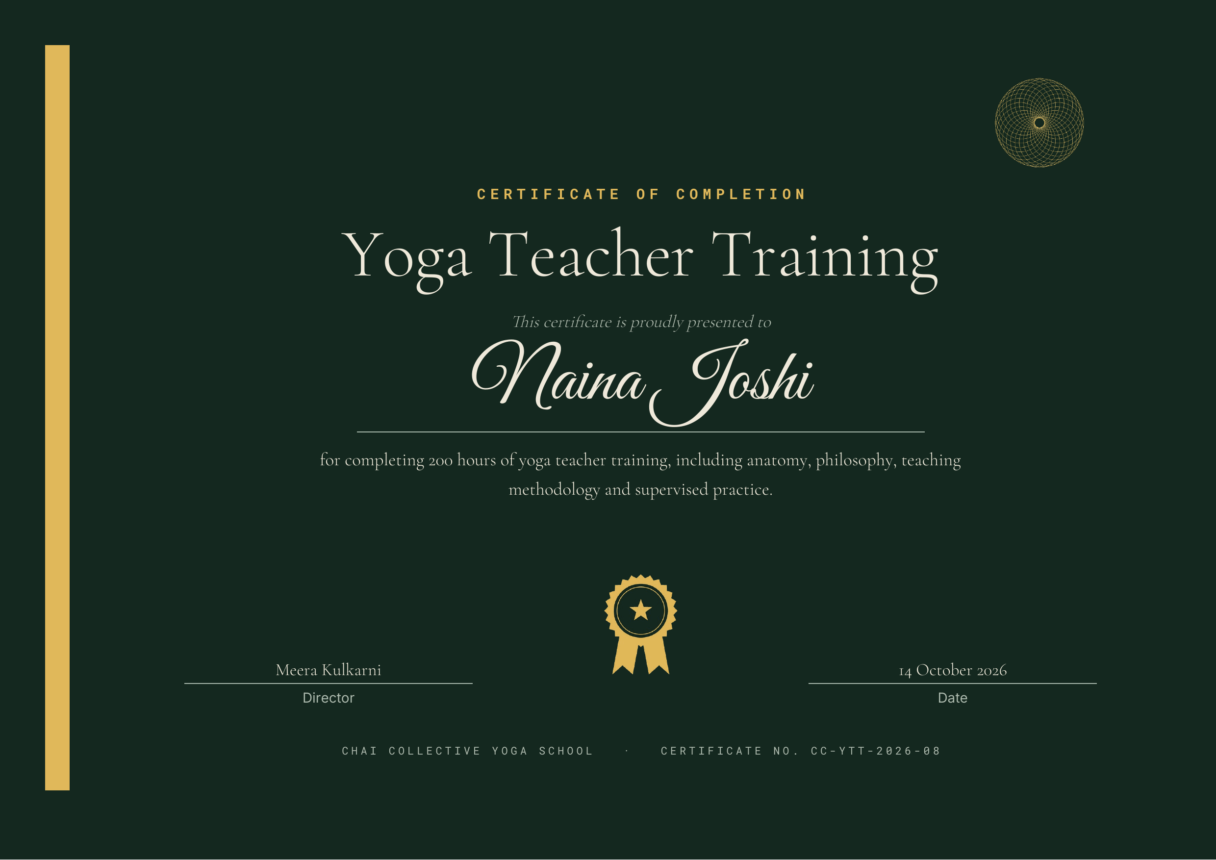 Yoga Teacher Training — page preview