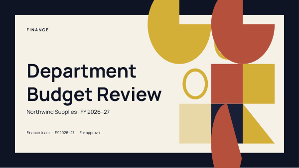 Department Budget Review (Midnight Gold) — preview