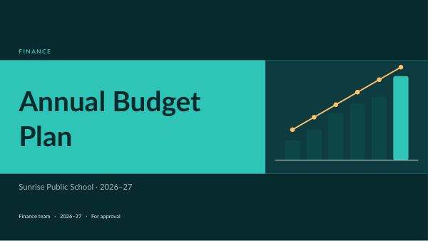 Annual Budget Plan (Deep Teal) — preview