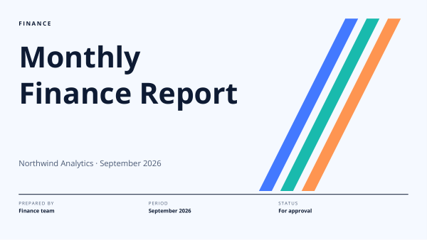 Monthly Finance Report (Sky) — preview