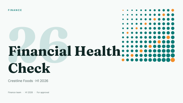 Financial Health Check (Teal Orange) — preview