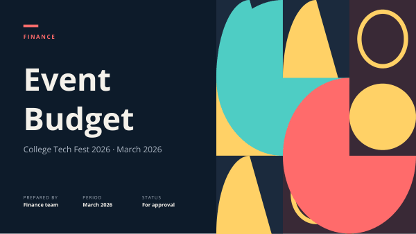 Event Budget (Navy Coral) — preview