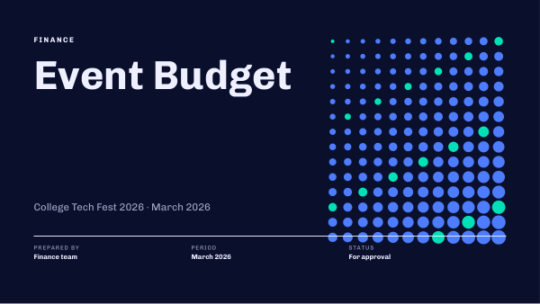 Event Budget (Ink Blue) — preview
