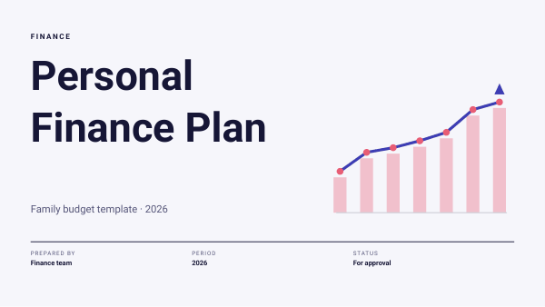 Personal Finance Plan (Indigo Light) — preview