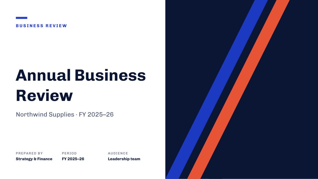 Annual Business Review (Cobalt) — cover slide