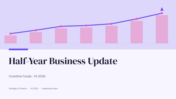 Half-Year Business Update (Soft Lilac) — preview