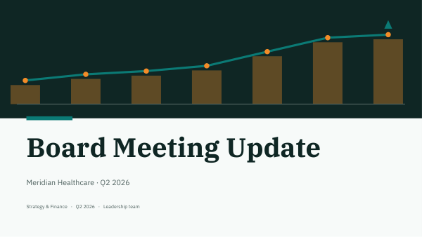 Board Meeting Update (Teal Orange) — preview