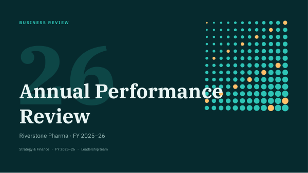 Annual Performance Review (Deep Teal) — preview