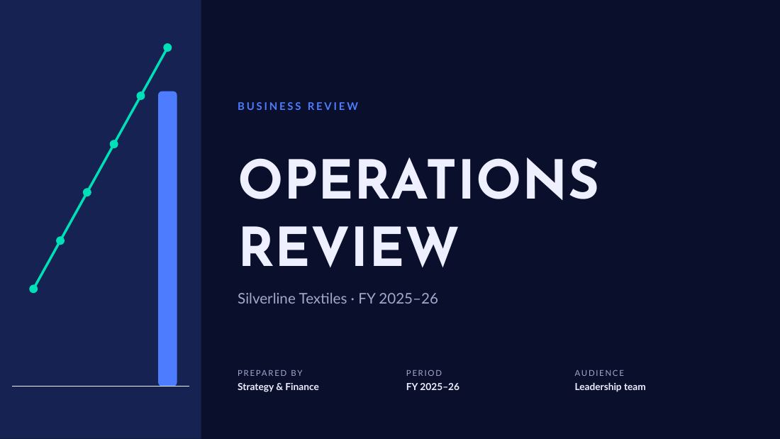 Operations Review (Ink Blue) — cover slide