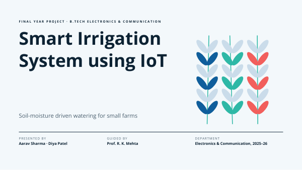 Smart Irrigation System using IoT (Ocean) — preview