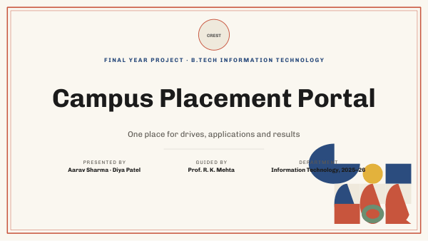Campus Placement Portal (Ivory Ink) — preview