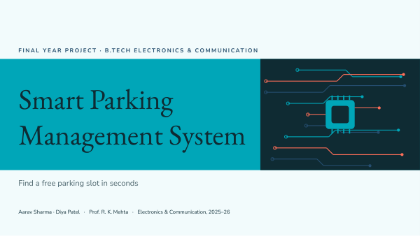 Smart Parking Management System (Aqua Coral) — preview