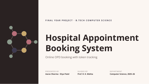 Hospital Appointment Booking System (Rose Gold) — preview