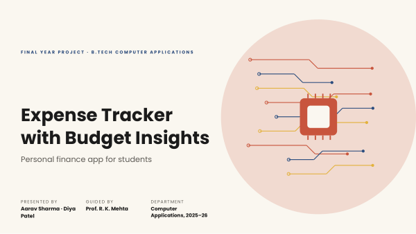 Expense Tracker with Budget Insights (Ivory Ink) — preview