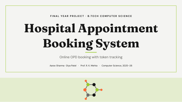 Hospital Appointment Booking System (Grey Lime) — preview