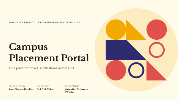 Campus Placement Portal (Butter) — preview