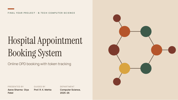 Hospital Appointment Booking System (Sand Terracotta) — preview