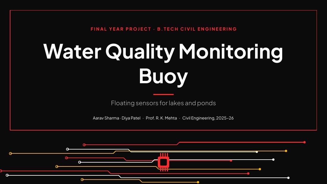 Water Quality Monitoring Buoy (Black & Red) — cover slide