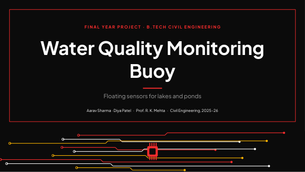 Water Quality Monitoring Buoy (Black & Red) — preview