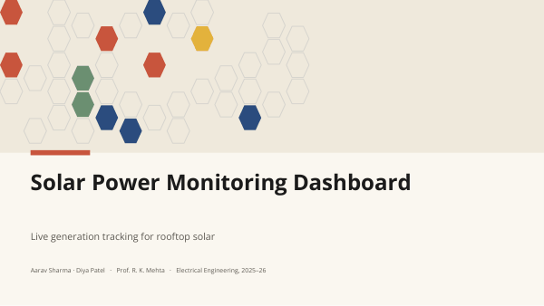 Solar Power Monitoring Dashboard (Ivory Ink) — preview