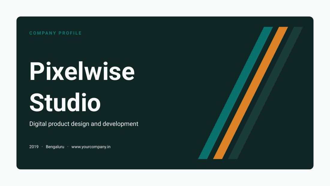 Pixelwise Studio (Teal Orange) — cover slide