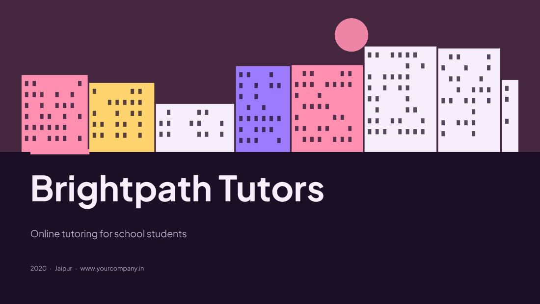 Brightpath Tutors (Dark Plum) — cover slide