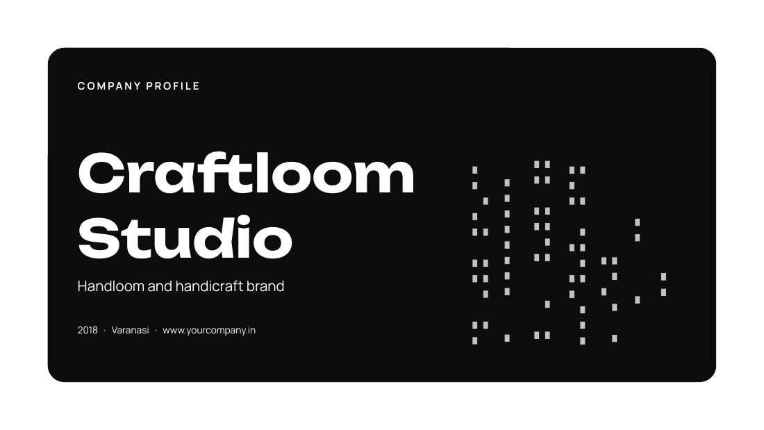 Craftloom Studio (Mono) — cover slide