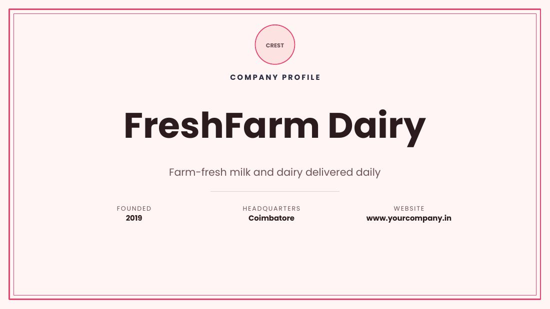 FreshFarm Dairy (Blush) — cover slide