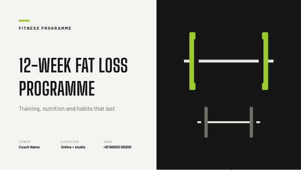 12-Week Fat Loss Programme (Grey Lime) — preview