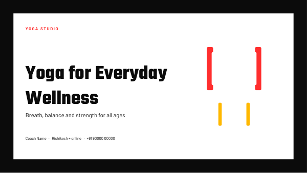 Yoga for Everyday Wellness (Black & Red) — preview
