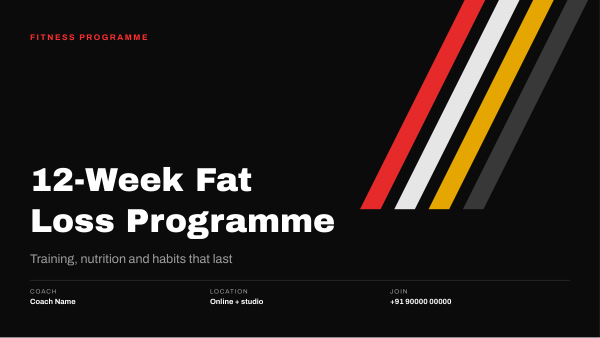 12-Week Fat Loss Programme (Black & Red) — preview