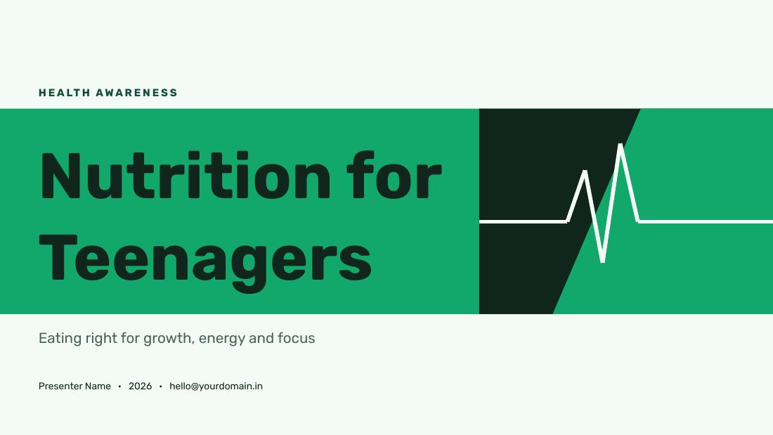 Nutrition for Teenagers (Fresh Mint) — cover slide