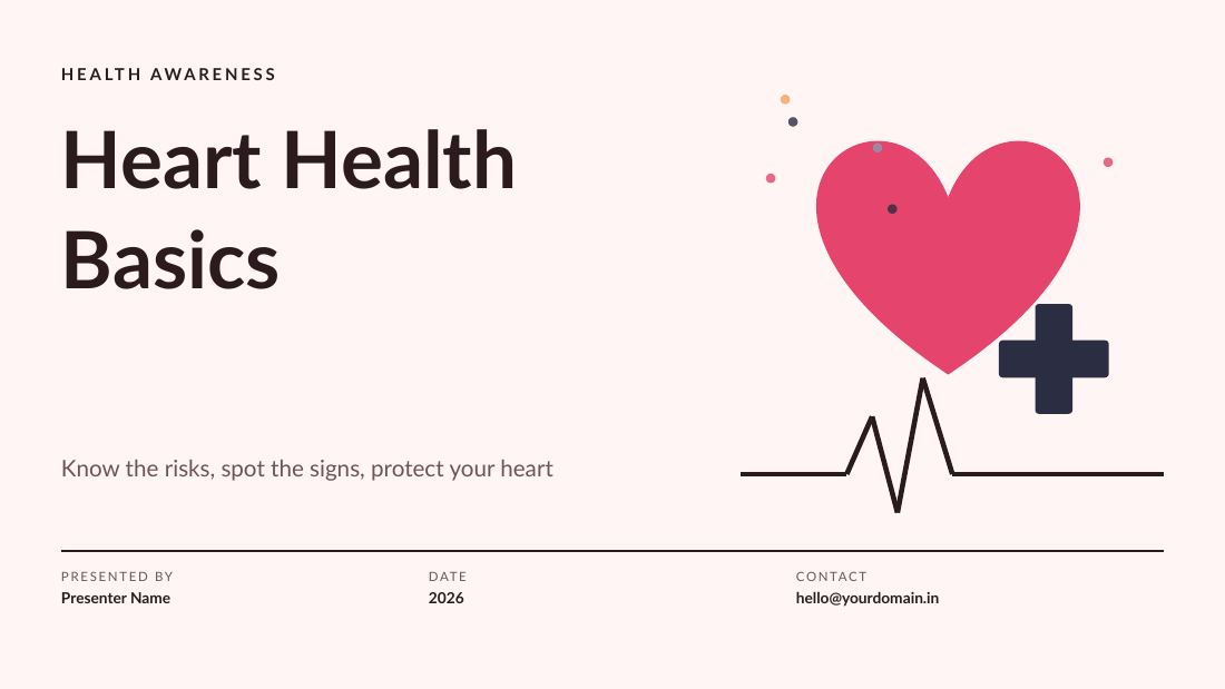 Heart Health Basics (Blush) — cover slide