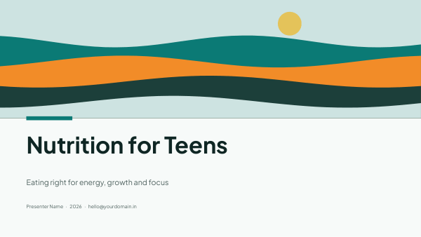Nutrition for Teens (Teal Orange) — preview