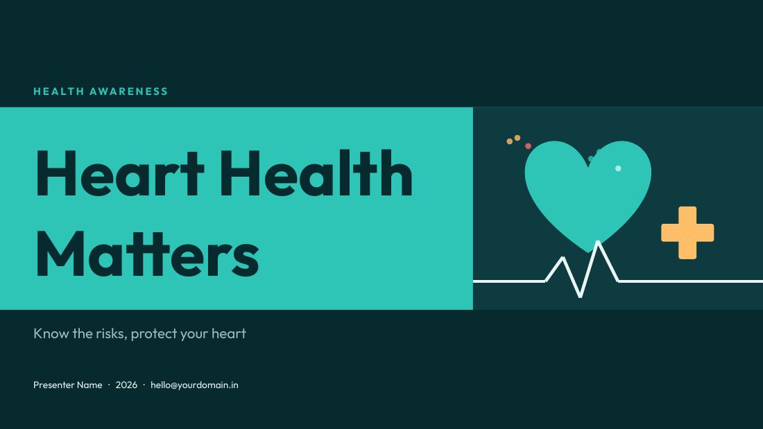 Heart Health Matters (Deep Teal) — cover slide