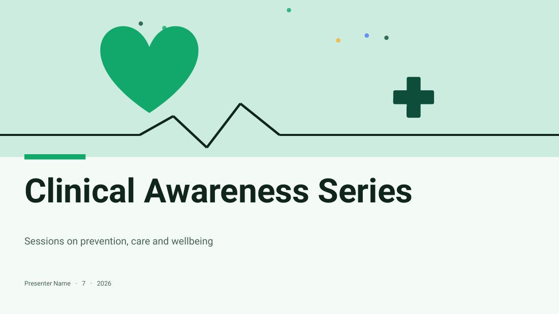 Clinical Awareness Series — Medical / health (long) — cover slide