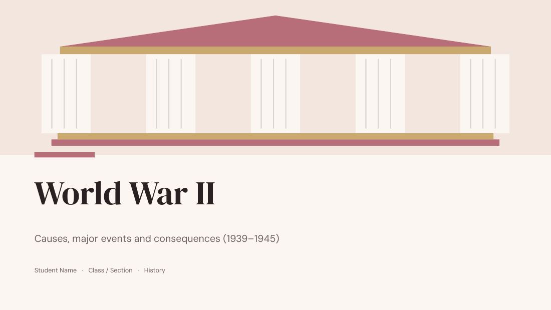 World War II (Rose Gold) — cover slide