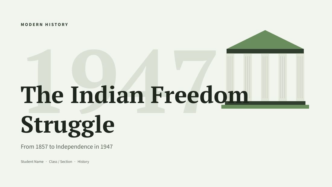 The Indian Freedom Struggle (Sage) — cover slide