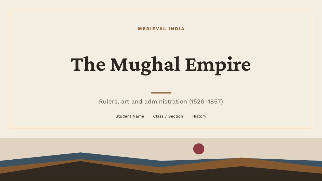 The Mughal Empire (Kraft) — cover slide