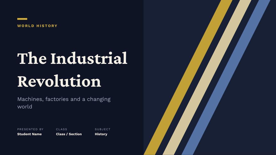 The Industrial Revolution (Midnight Gold) — cover slide
