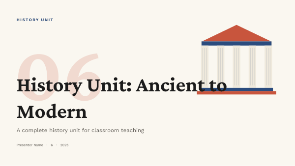 History Unit: Ancient to Modern — History (long) — preview
