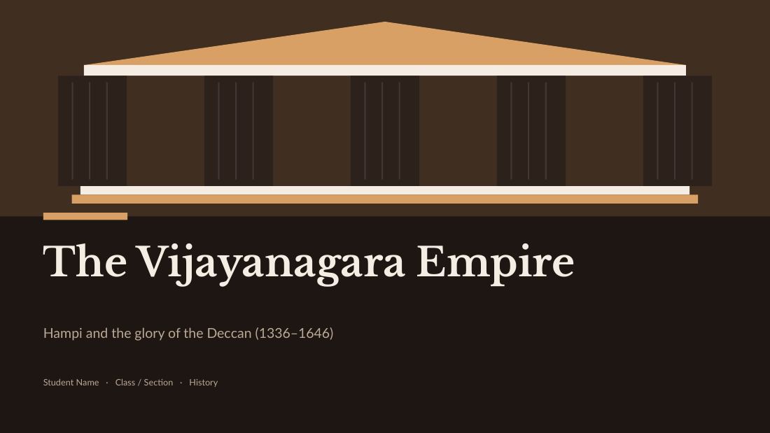 The Vijayanagara Empire (Espresso) — cover slide