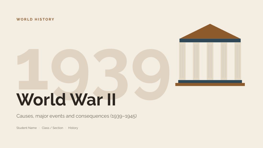 World War II (Kraft) — cover slide
