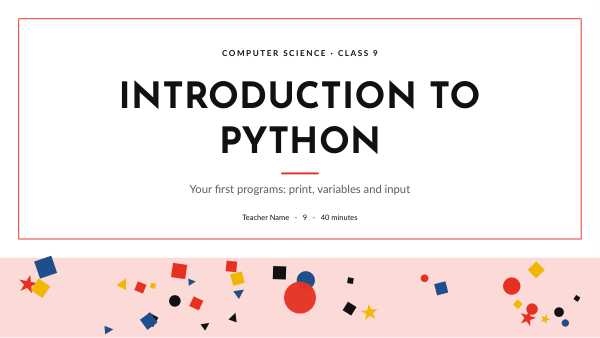 Introduction to Python (Swiss Red) — preview
