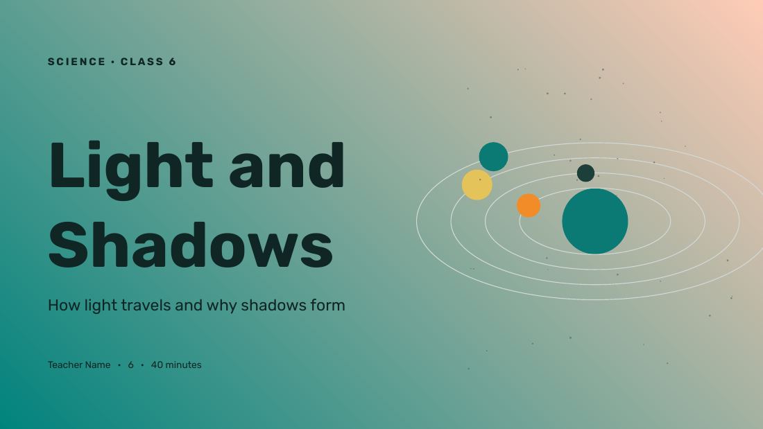 Light and Shadows (Teal Orange) — cover slide