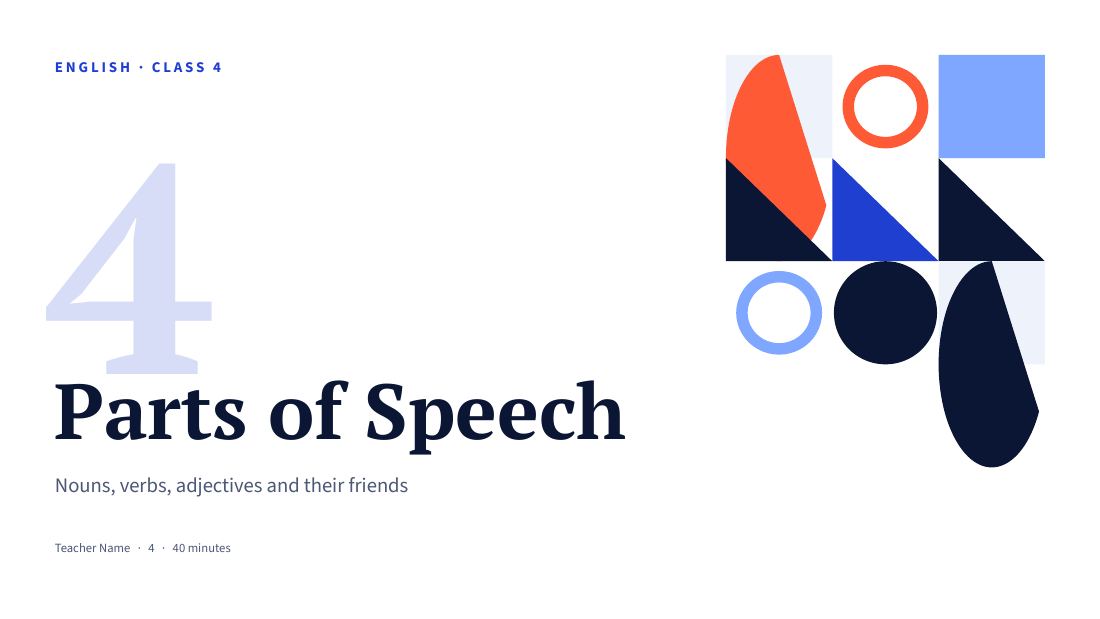 Parts of Speech (Cobalt) — cover slide