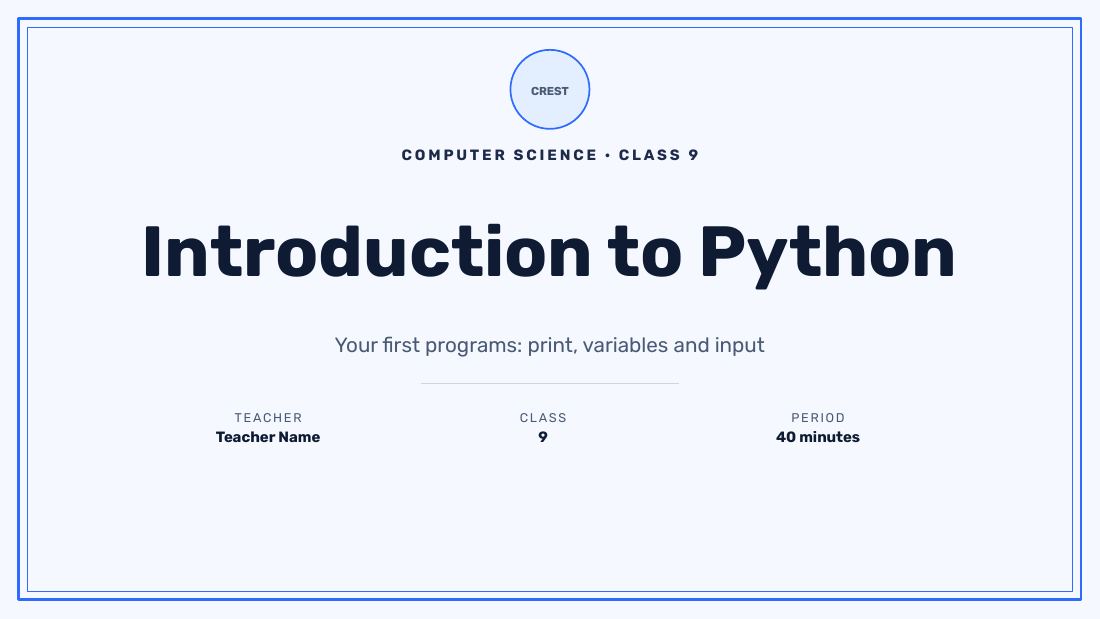 Introduction to Python (Sky) — cover slide