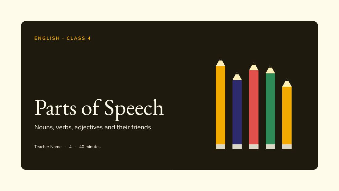 Parts of Speech (Butter) — cover slide
